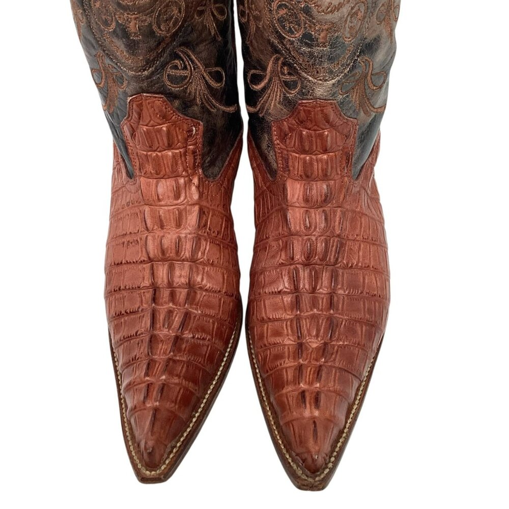 Botas Del Primo Caiman Exotic Print Leather Mens 27 Western Cowboy Boots - Picture 3 of 16